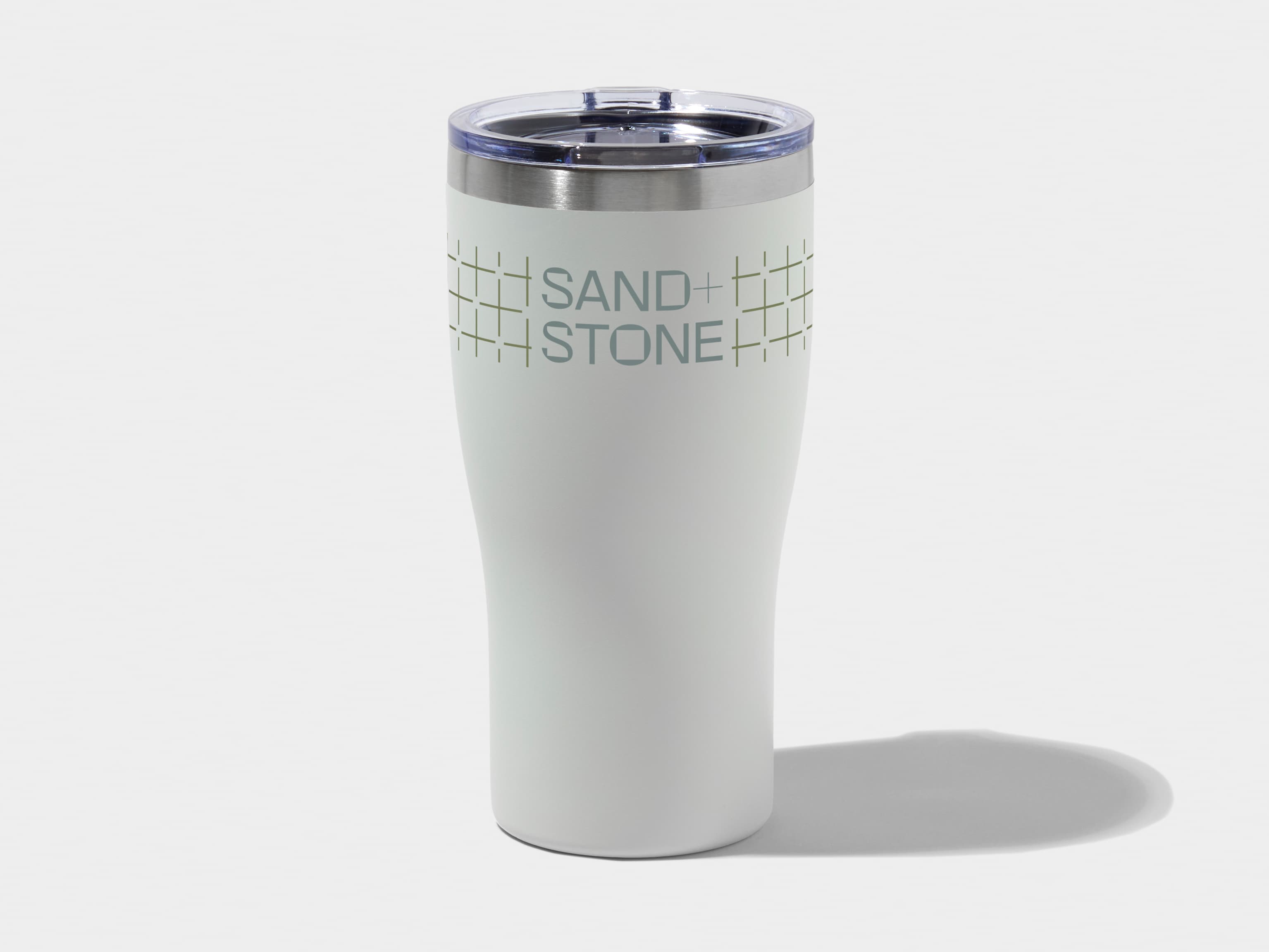 Insulated Tumbler in Cloudy Grey with 360 wrap printing customisation