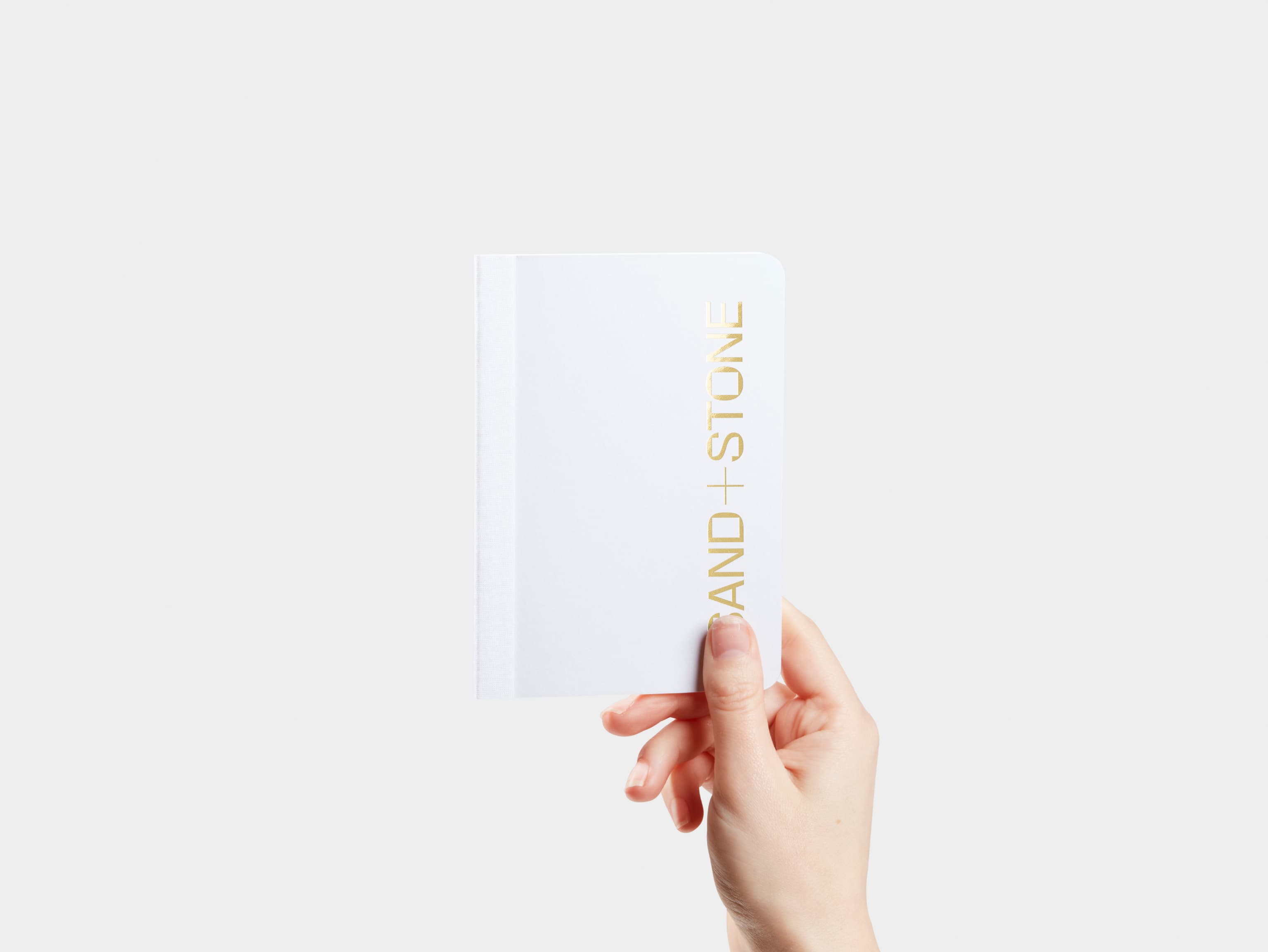 Grey Tape Bound Notebook with gold foil in A6 