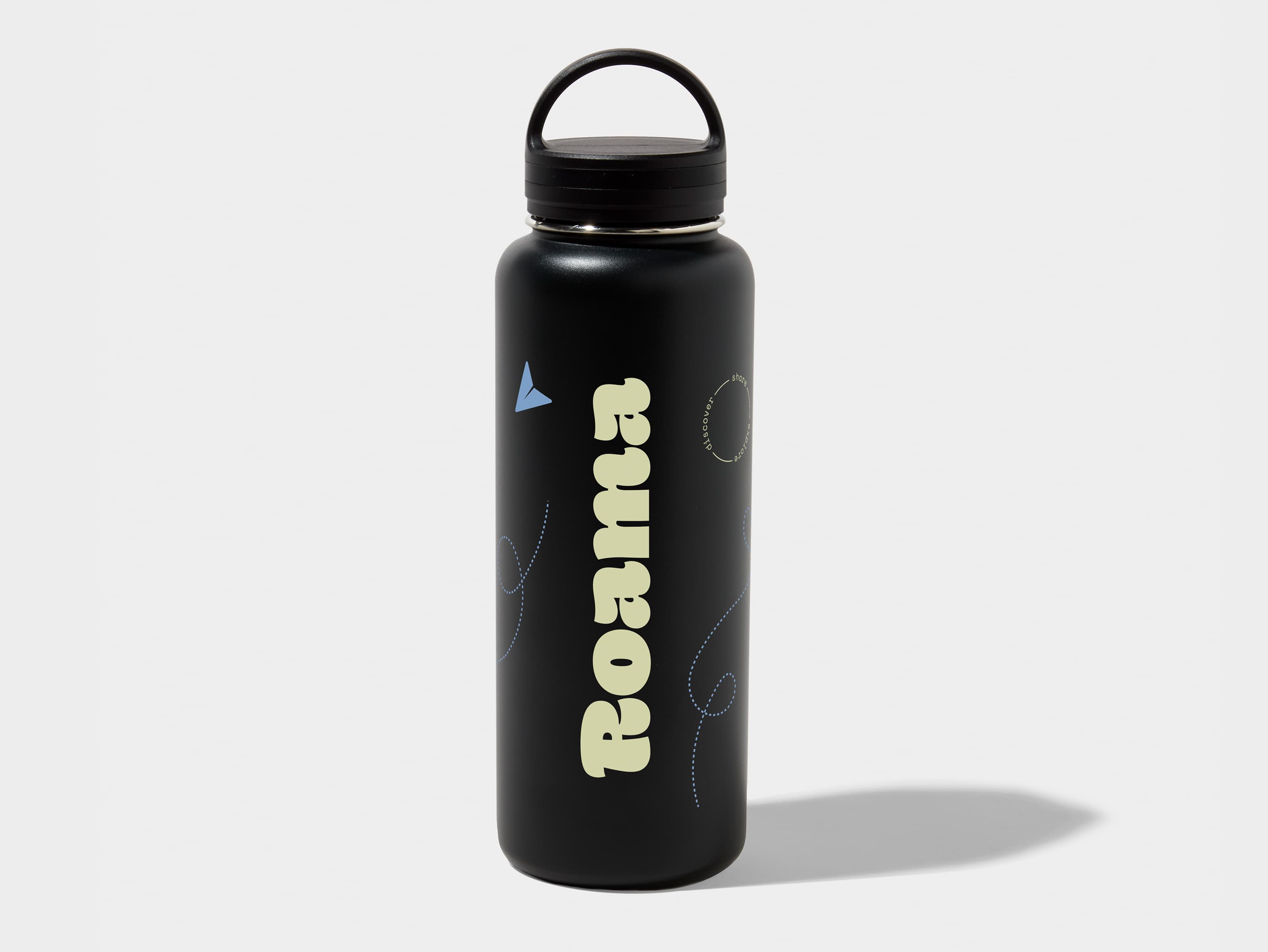 XL Insulated Water Bottle in Jet Black with 360 wrap printing customisation