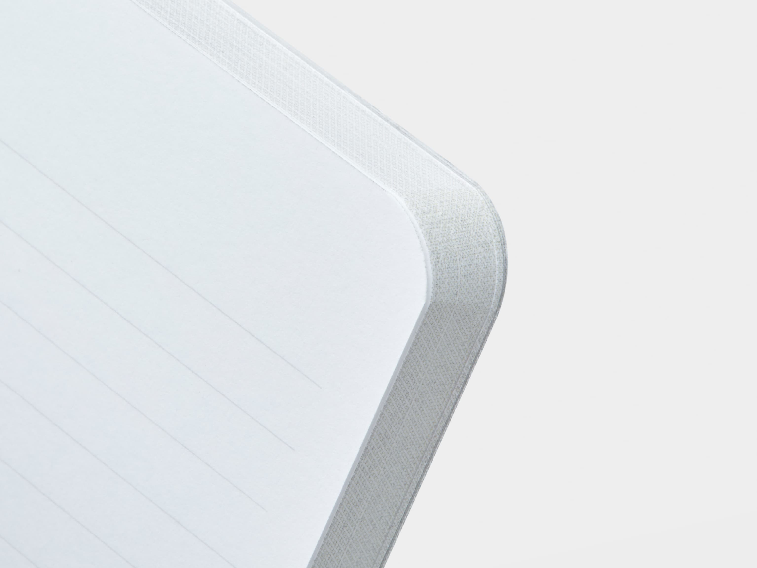 Edges of the Medium Cloudy Grey MOO Softcover Notebook