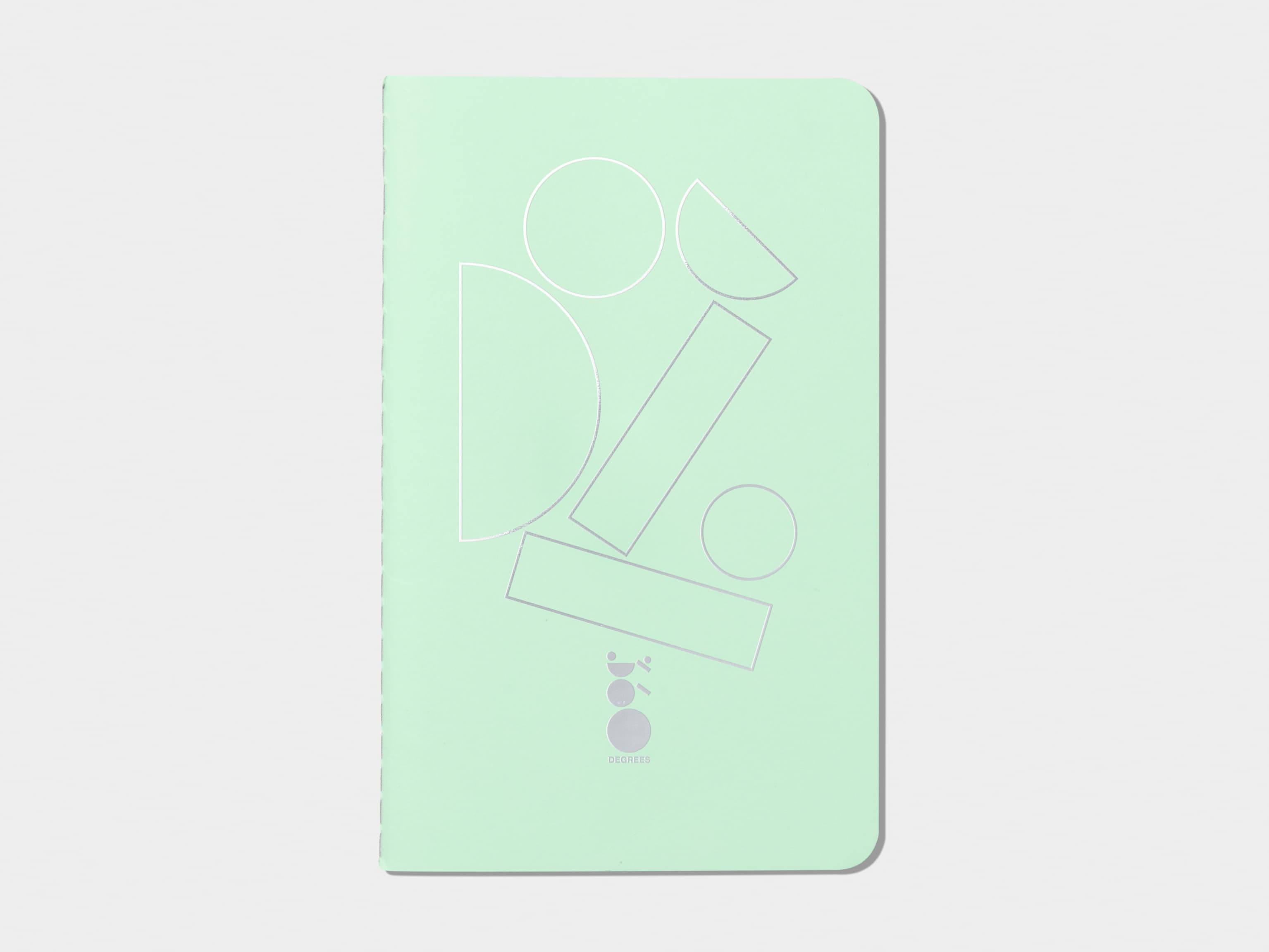 Mint Green soft cover journal with silver foil pattern