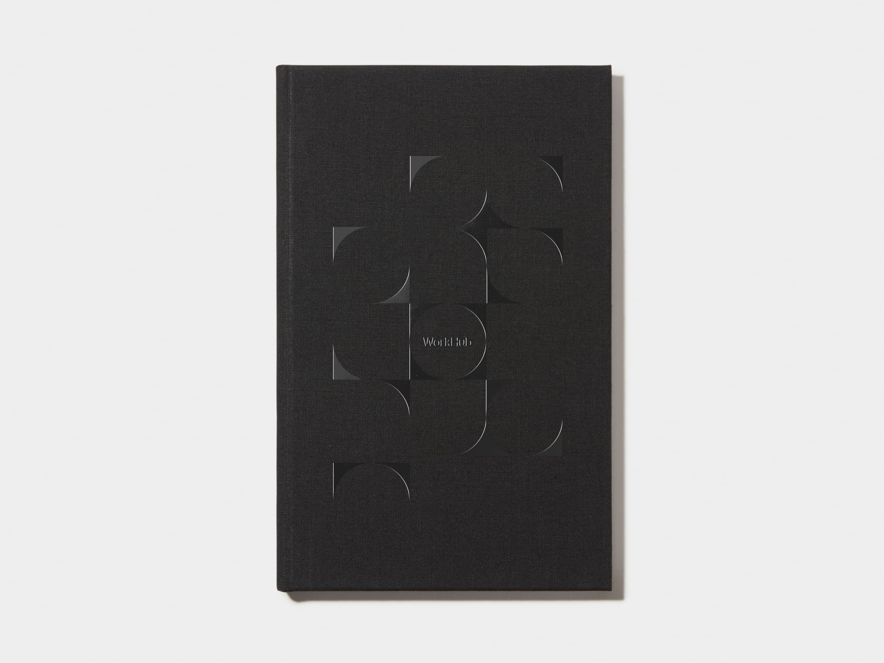 Jet Black  Cloth Planner with Black Foil 