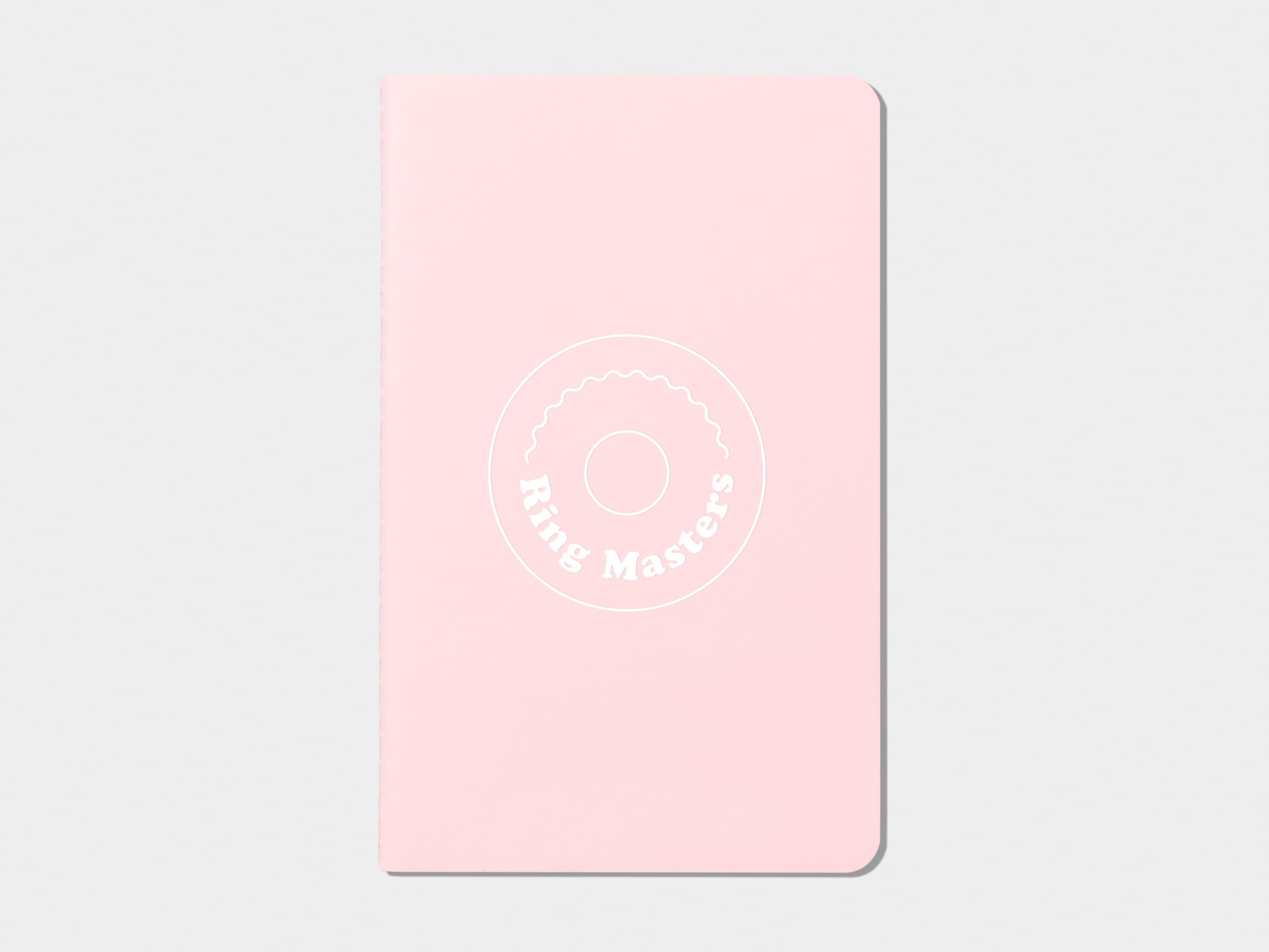 Pastel Pink soft cover journal with white foil pattern