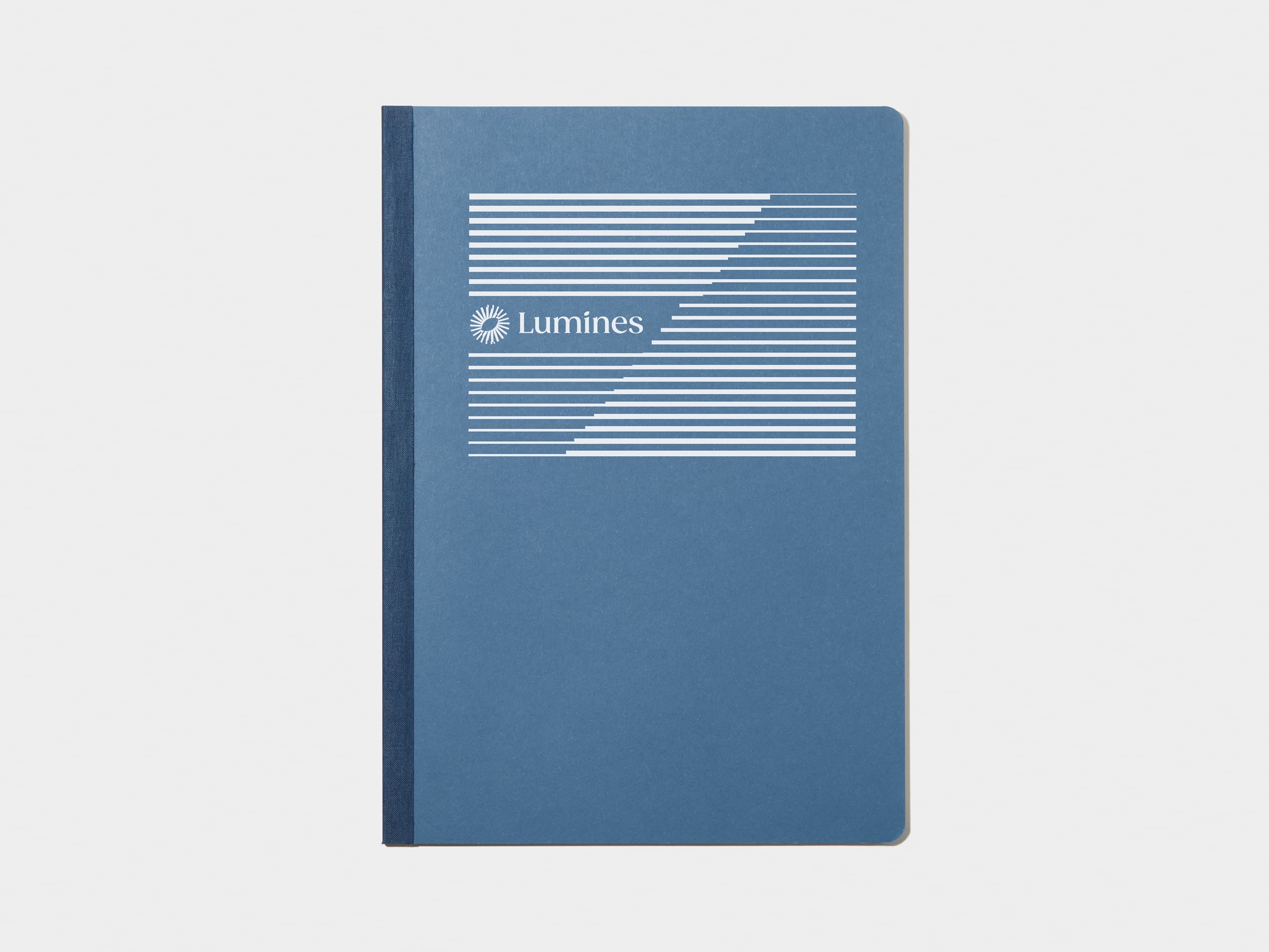 Blue Tape Bound Notebook with white foil in A4