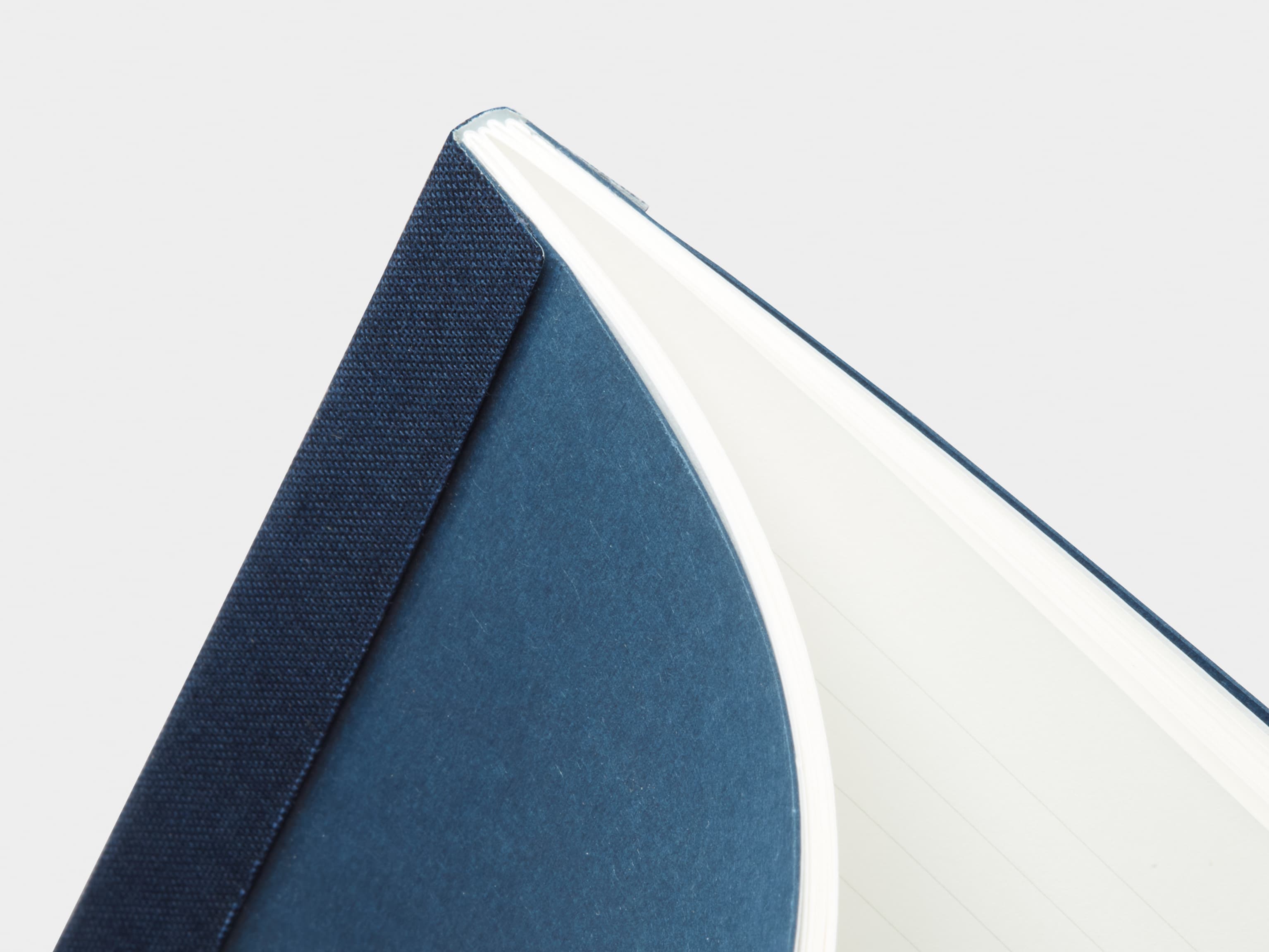 Close-Up of Blue Tape Bound Notebook in A6 