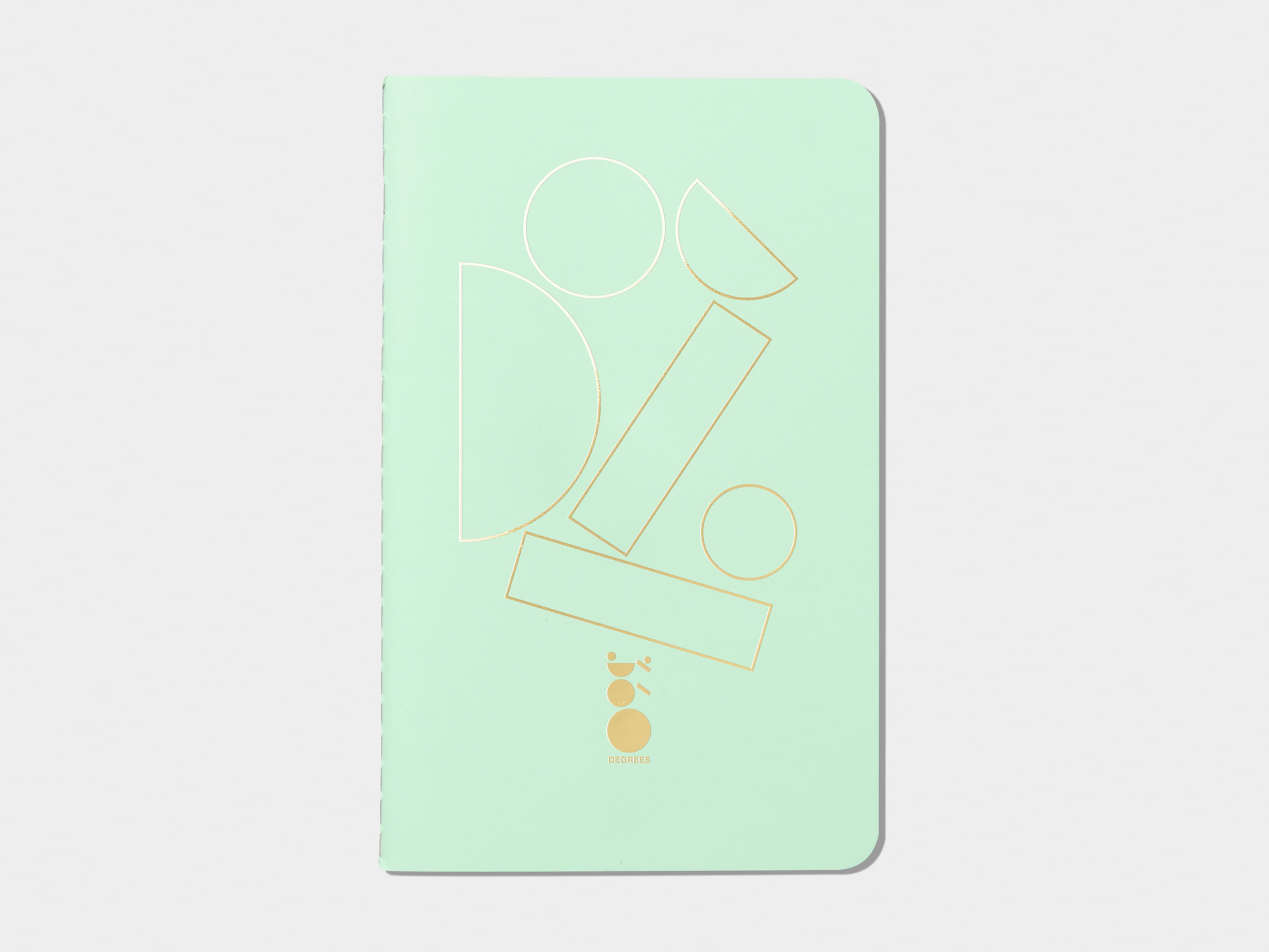 Mint Green soft cover journal with gold foil pattern