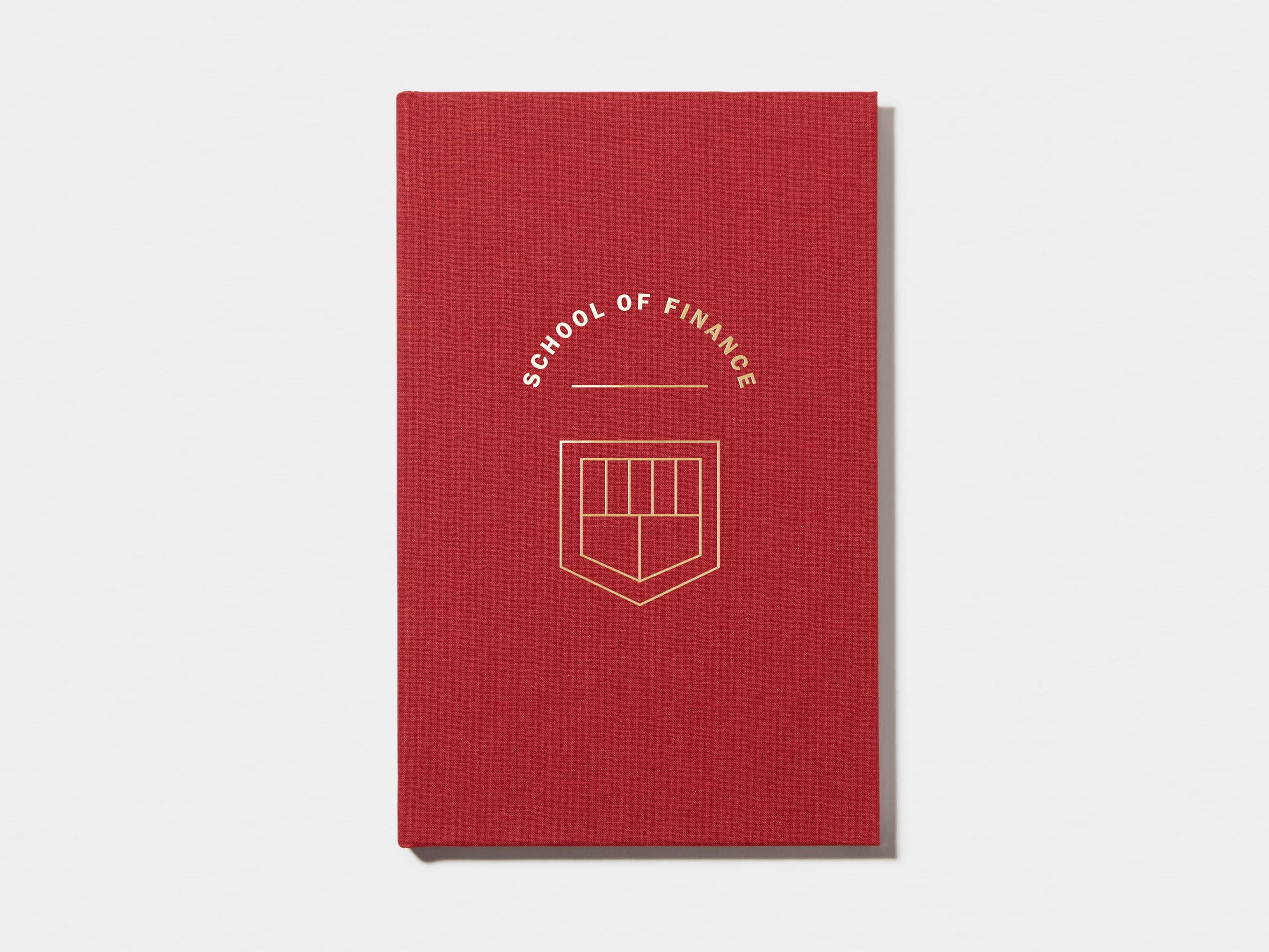 Wine Red Hardcover Notebook with Gold Foil 