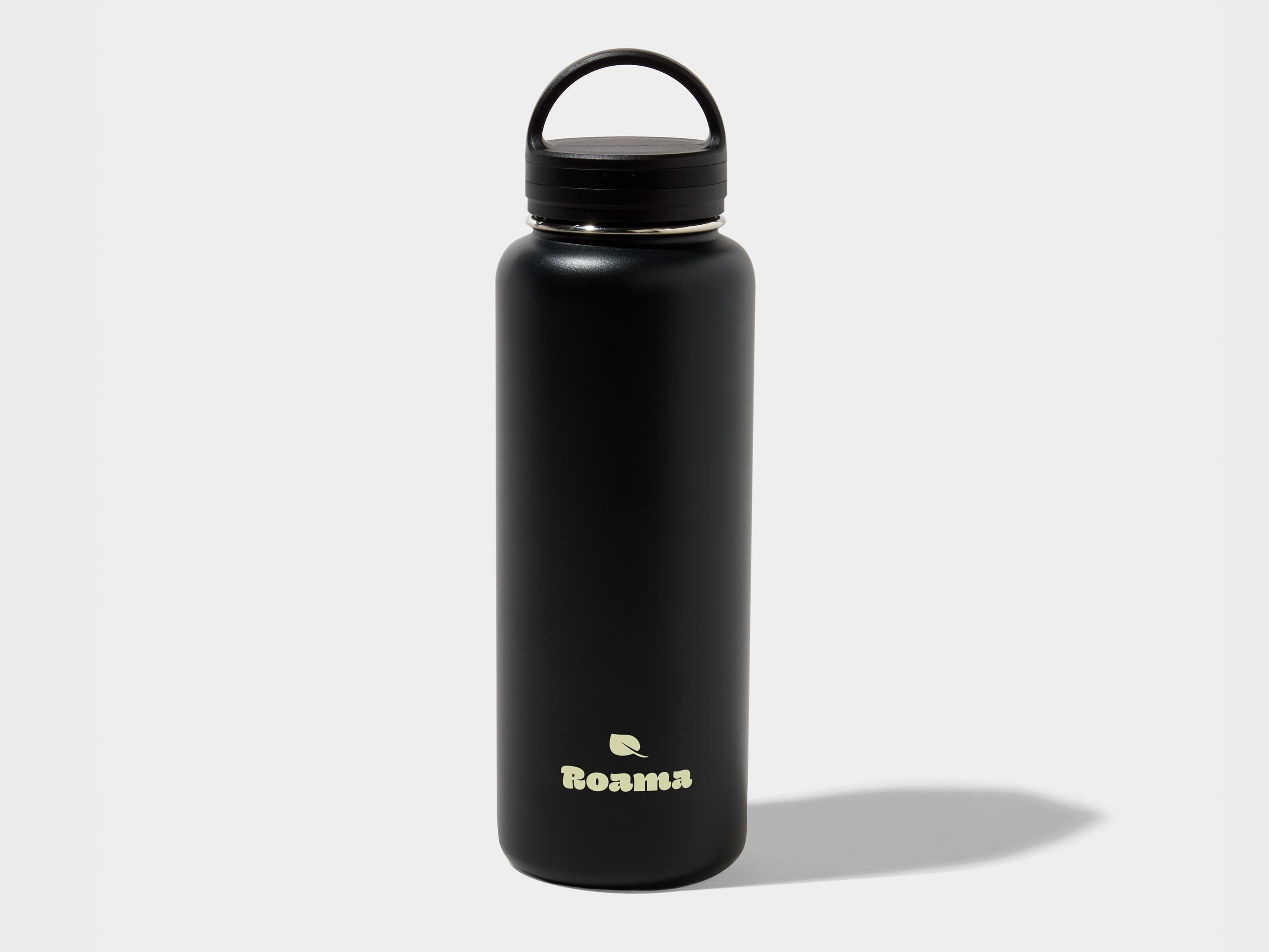 XL Insulated Water Bottle in Jet Black with one-sided printing customisation