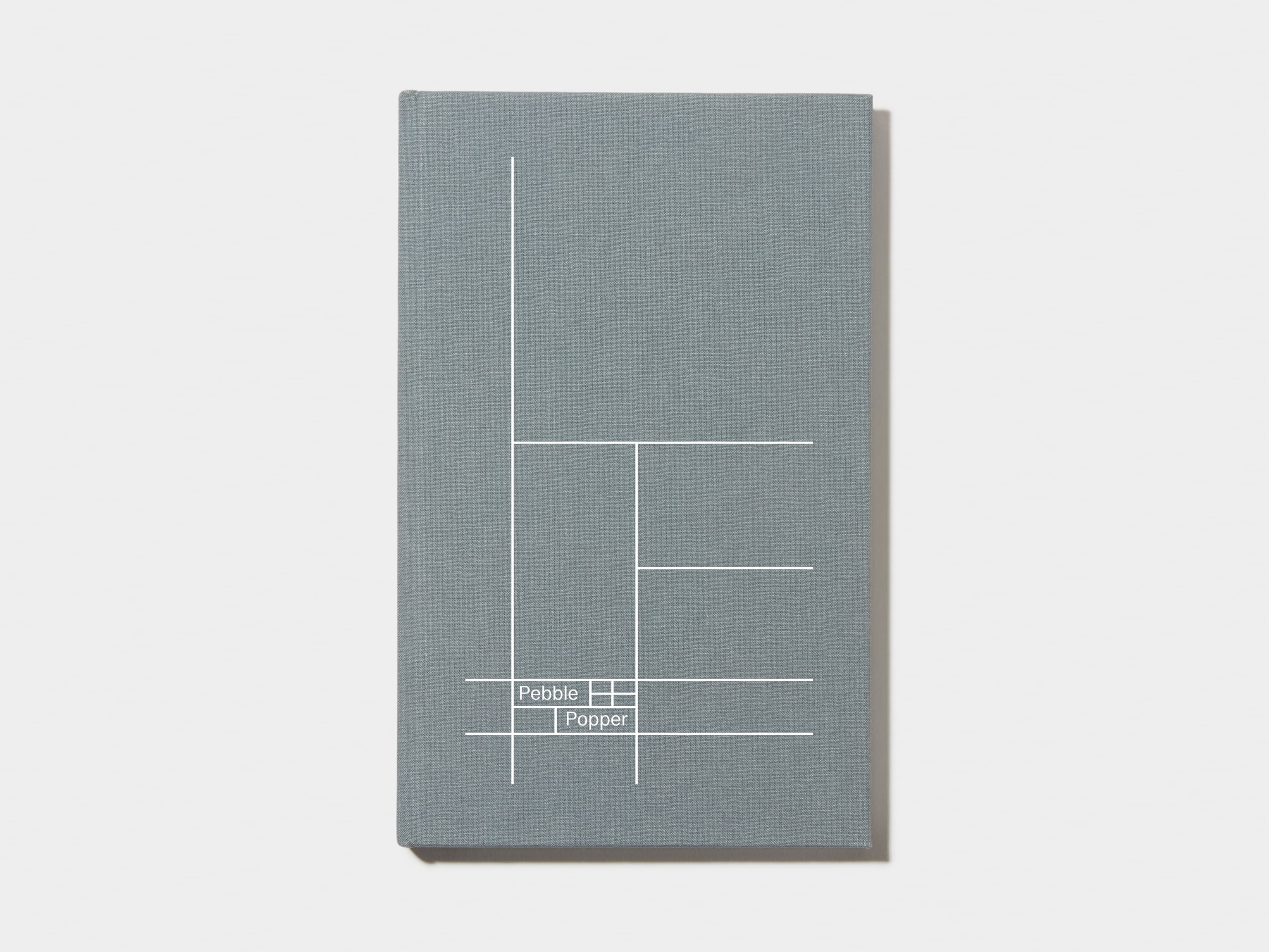 Charcoal Grey  Cloth Planner with White Foil 