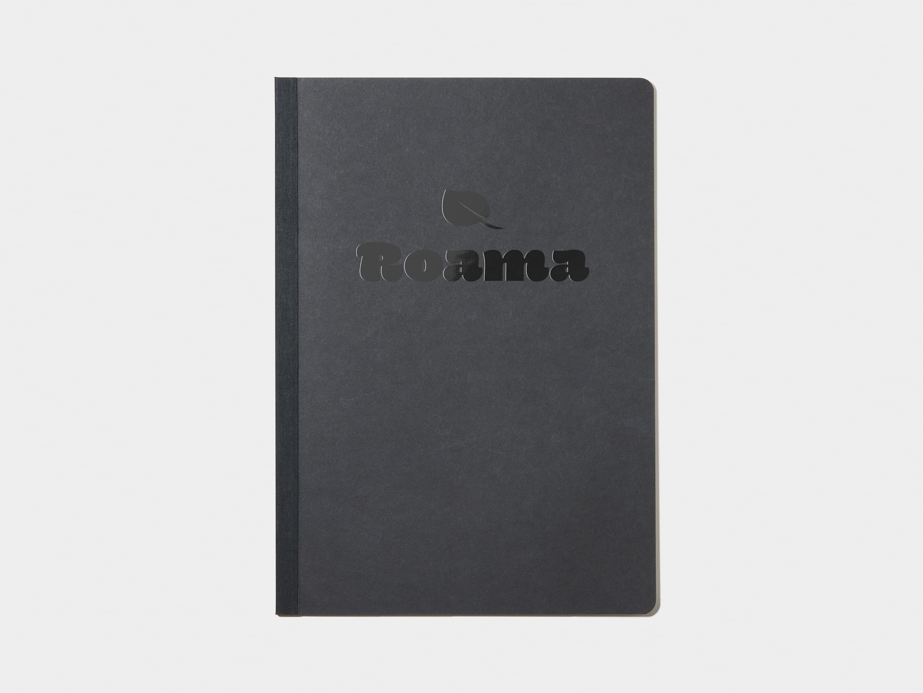 Black Tape Bound Notebook with black foil in A4