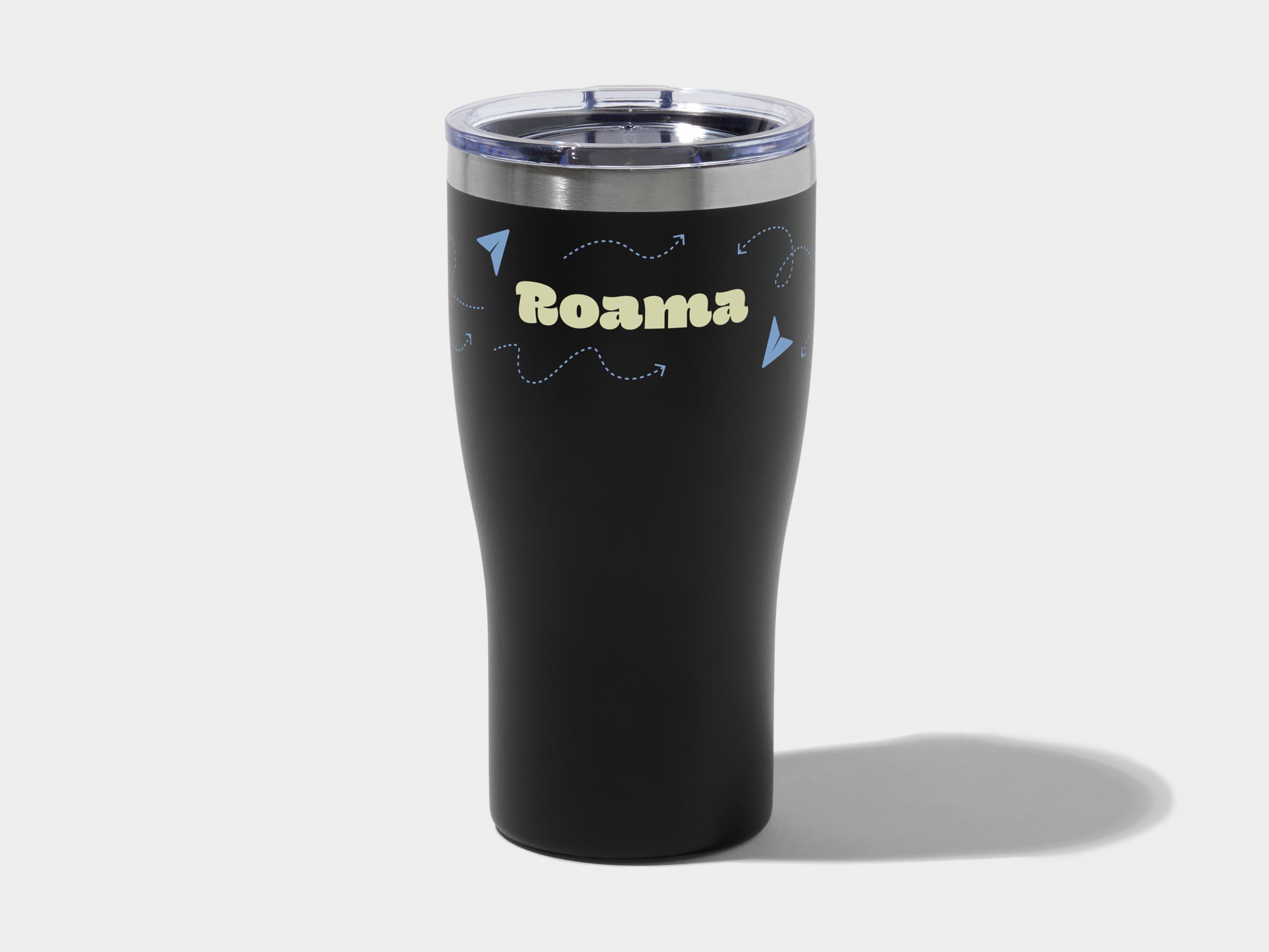 Insulated Tumbler in Jet Black with 360 wrap printing customisation