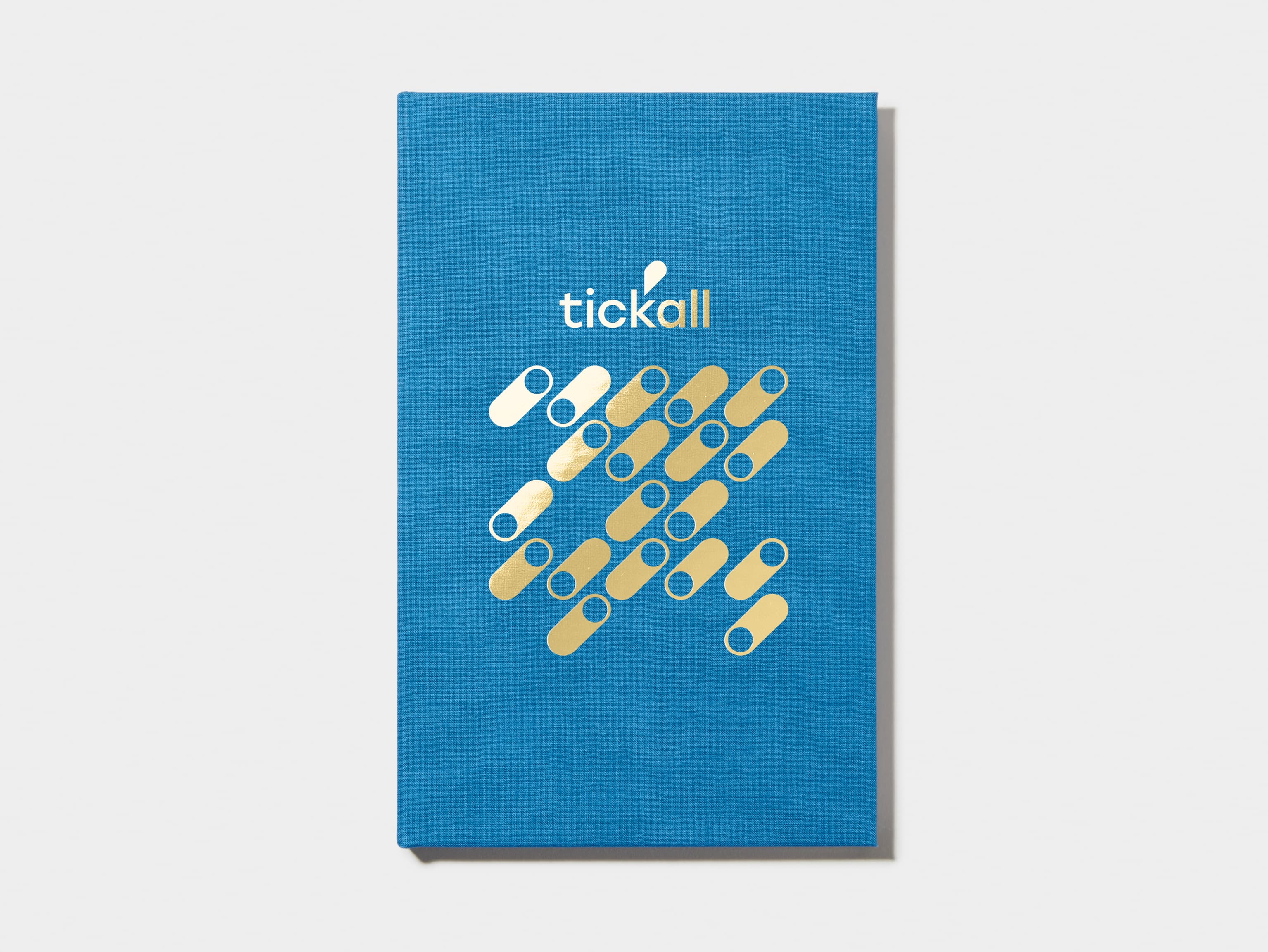 Sky Blue Hardcover Notebook with Gold Foil 