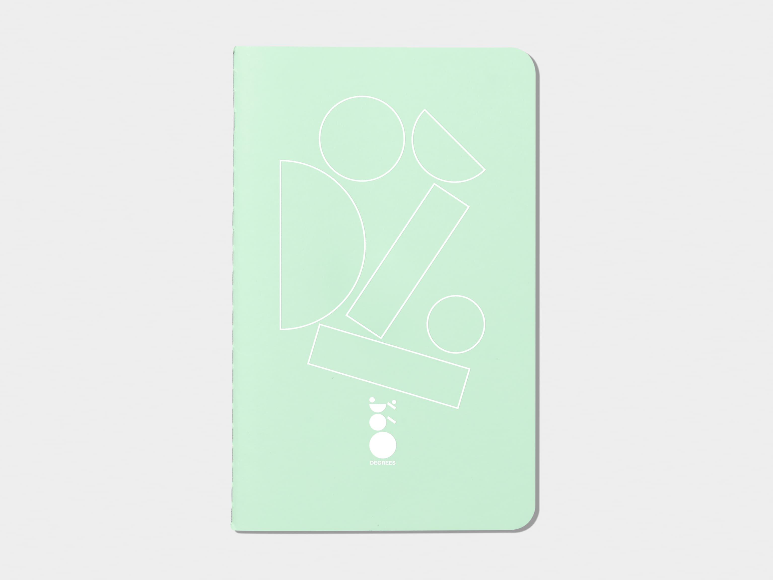 Mint Green soft cover journal with white foil pattern