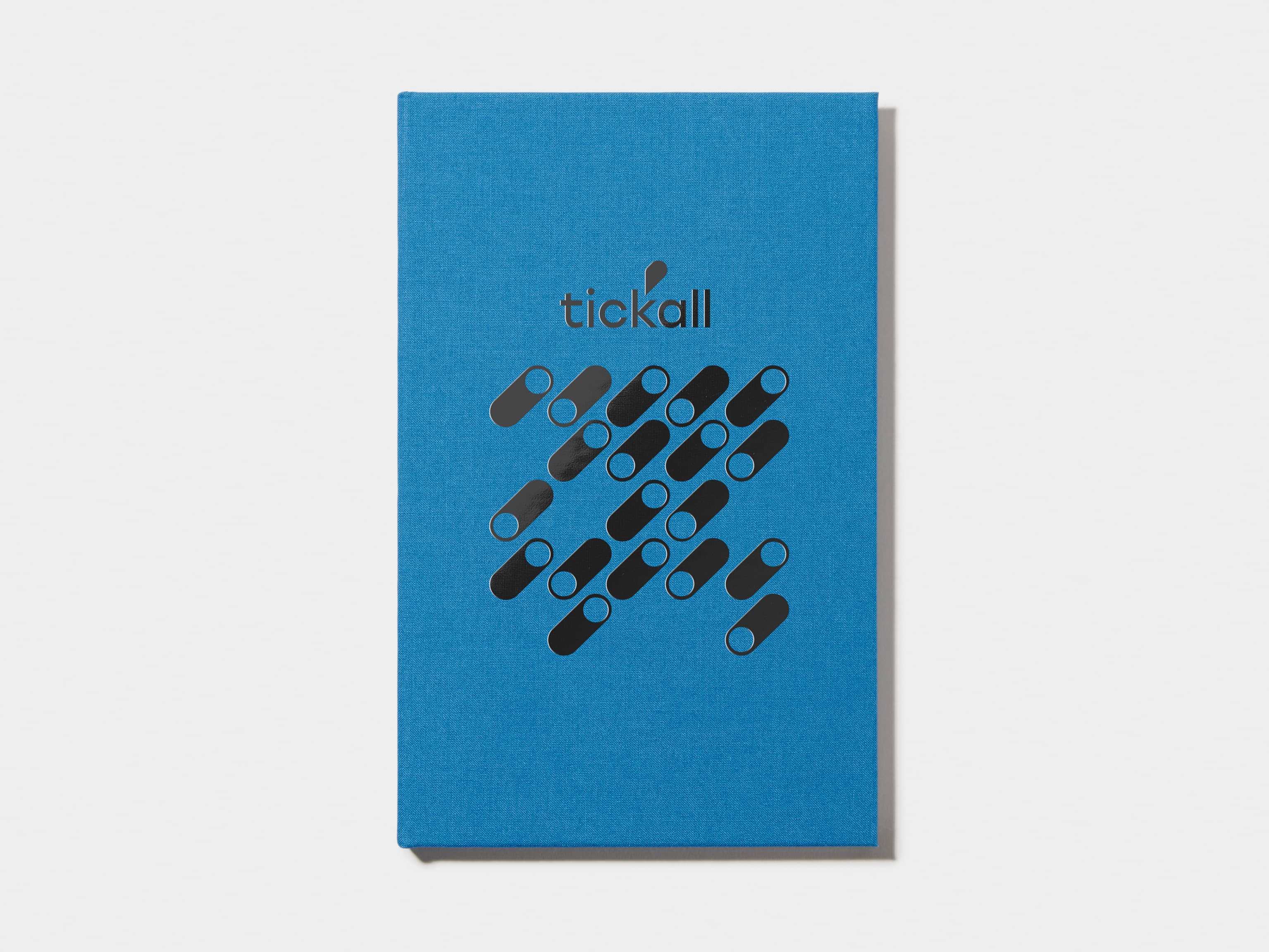 Sky Blue Hardcover Notebook with Black Foil 