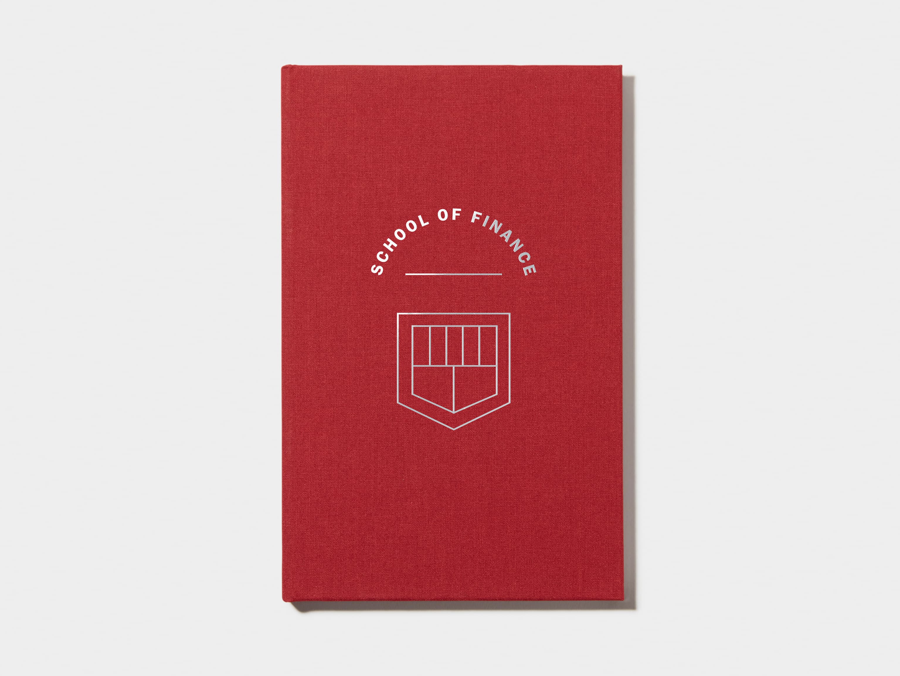 Wine Red Hardcover Notebook with Silver Foil 