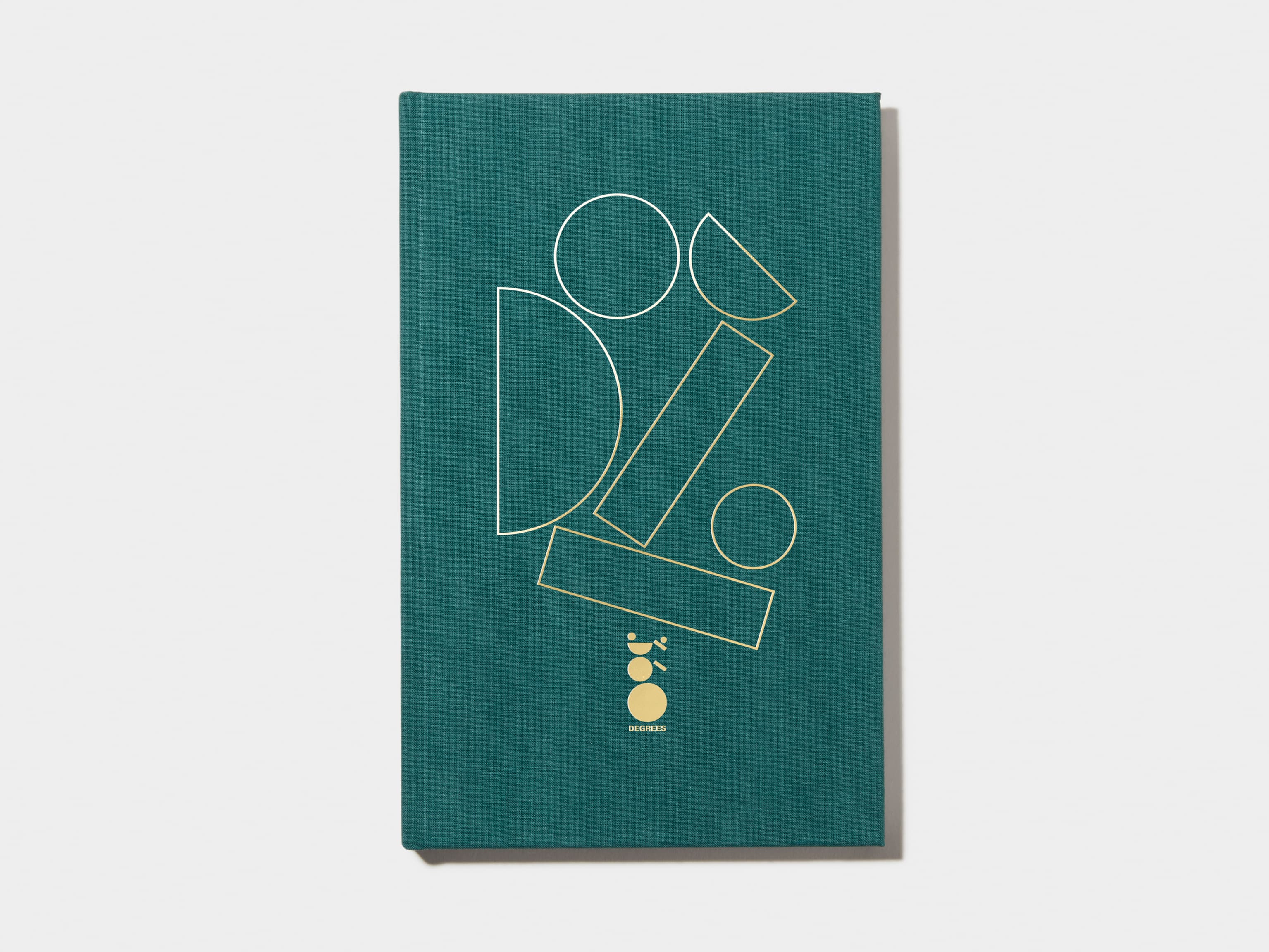 Alpine Green Hardcover Notebook with Gold Foil Pattern