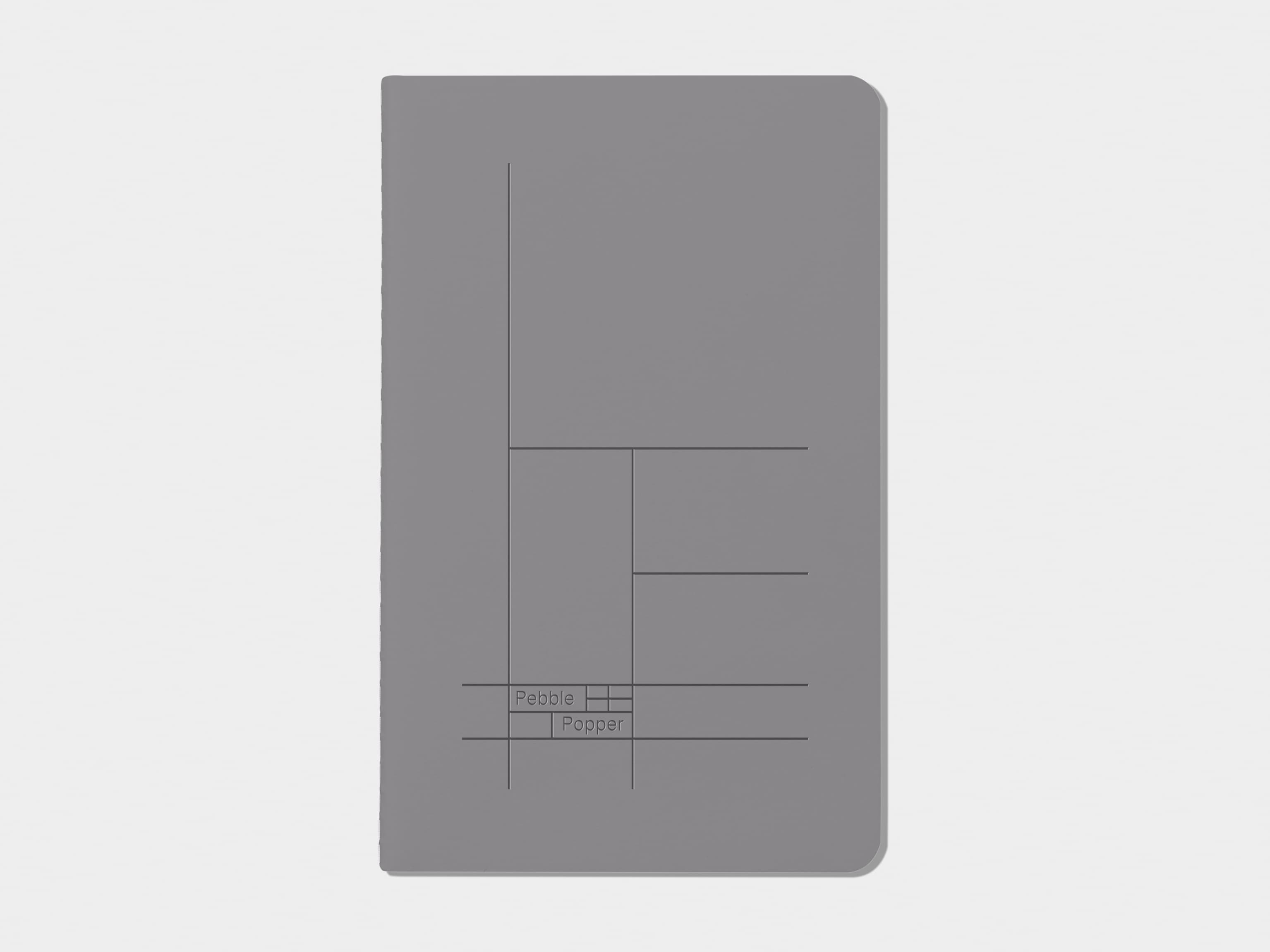 Charcoal grey soft cover journal with deboss pattern