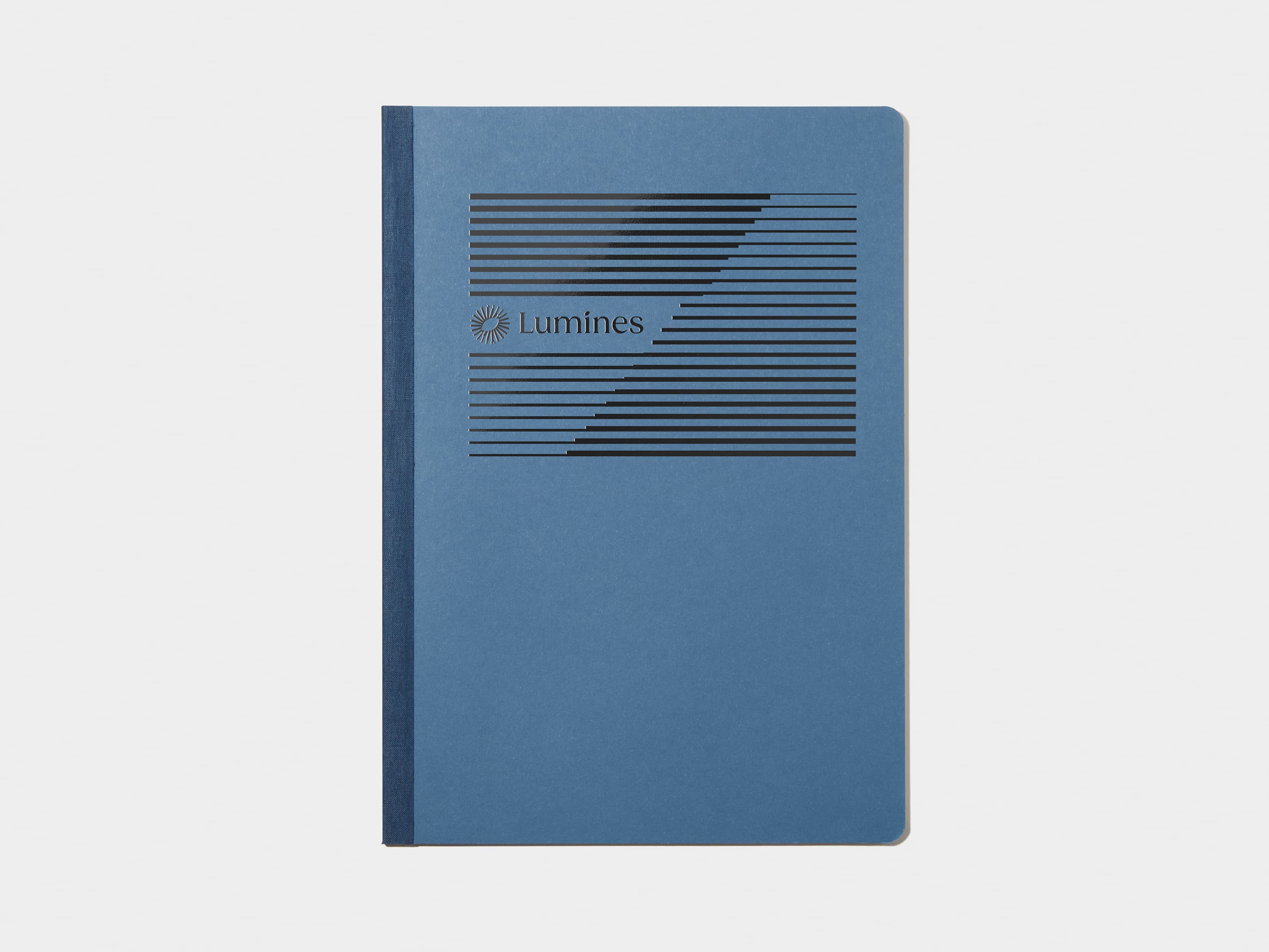 Blue Tape Bound Notebook with black foil in A4