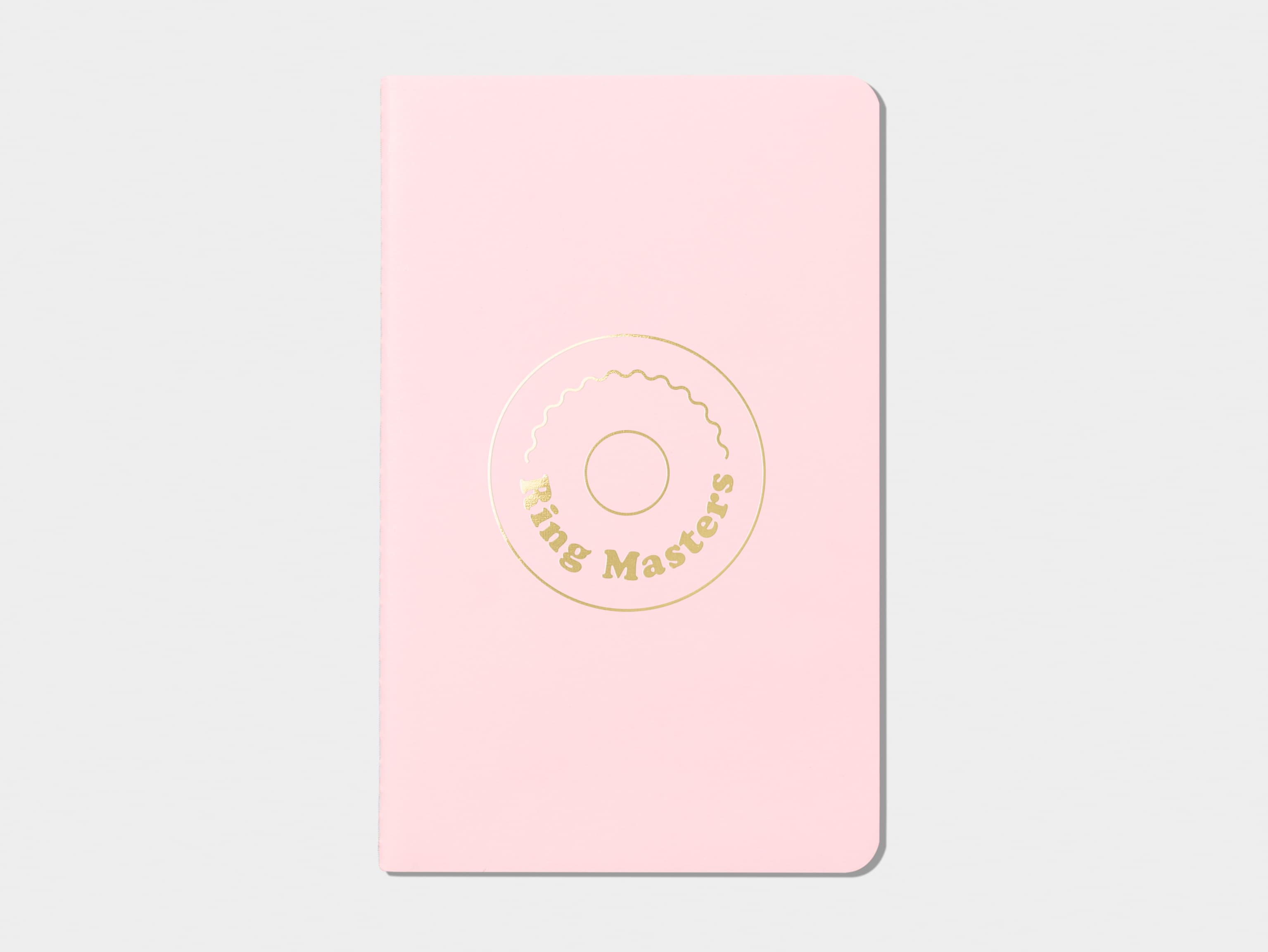 Pastel Pink soft cover journal with gold foil pattern