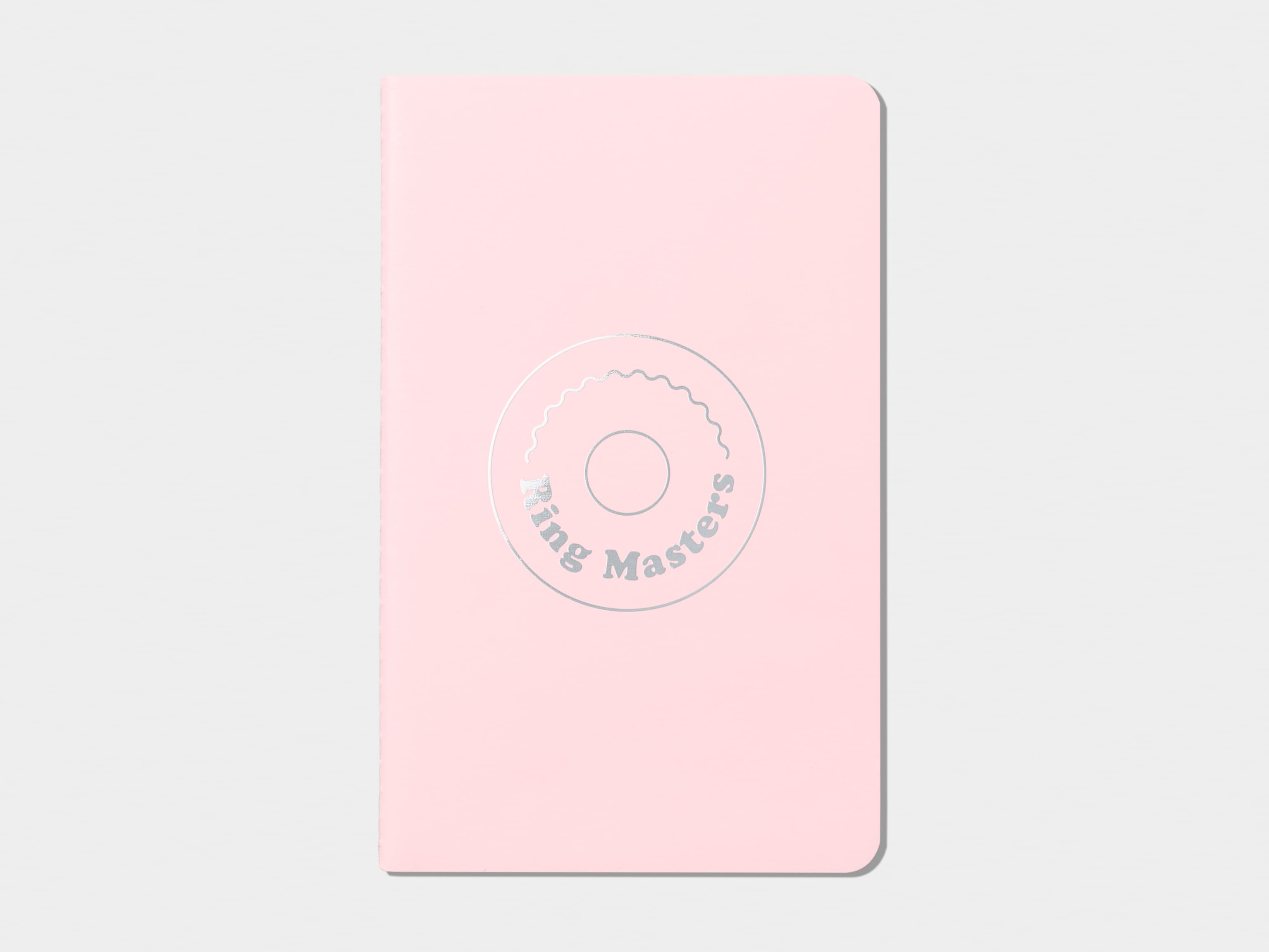 Pastel Pink soft cover journal with silver foil pattern