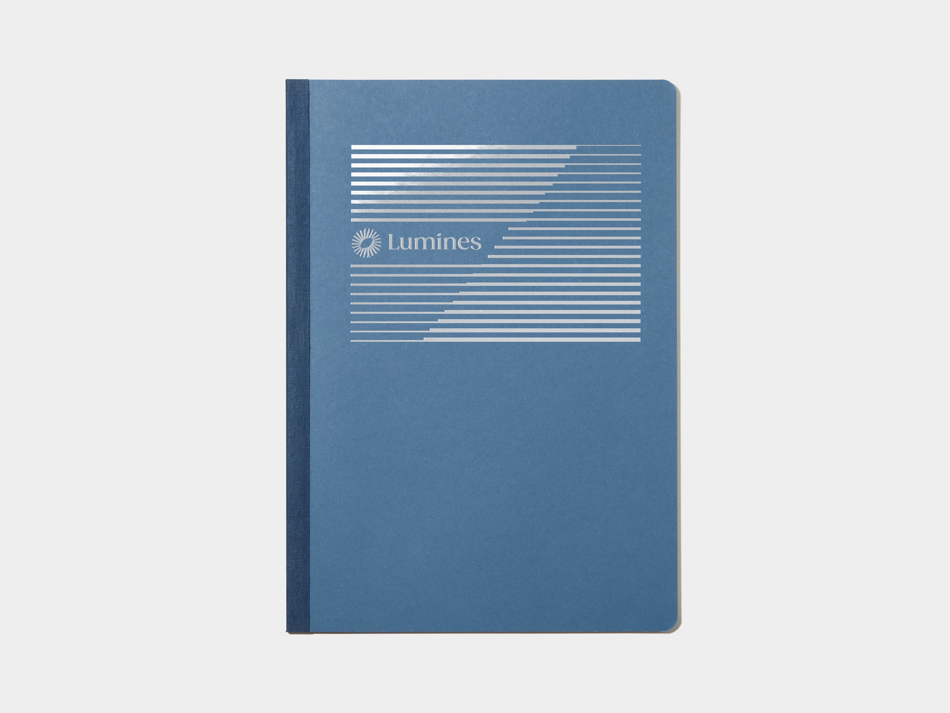 Blue Tape Bound Notebook with silver foil in A4