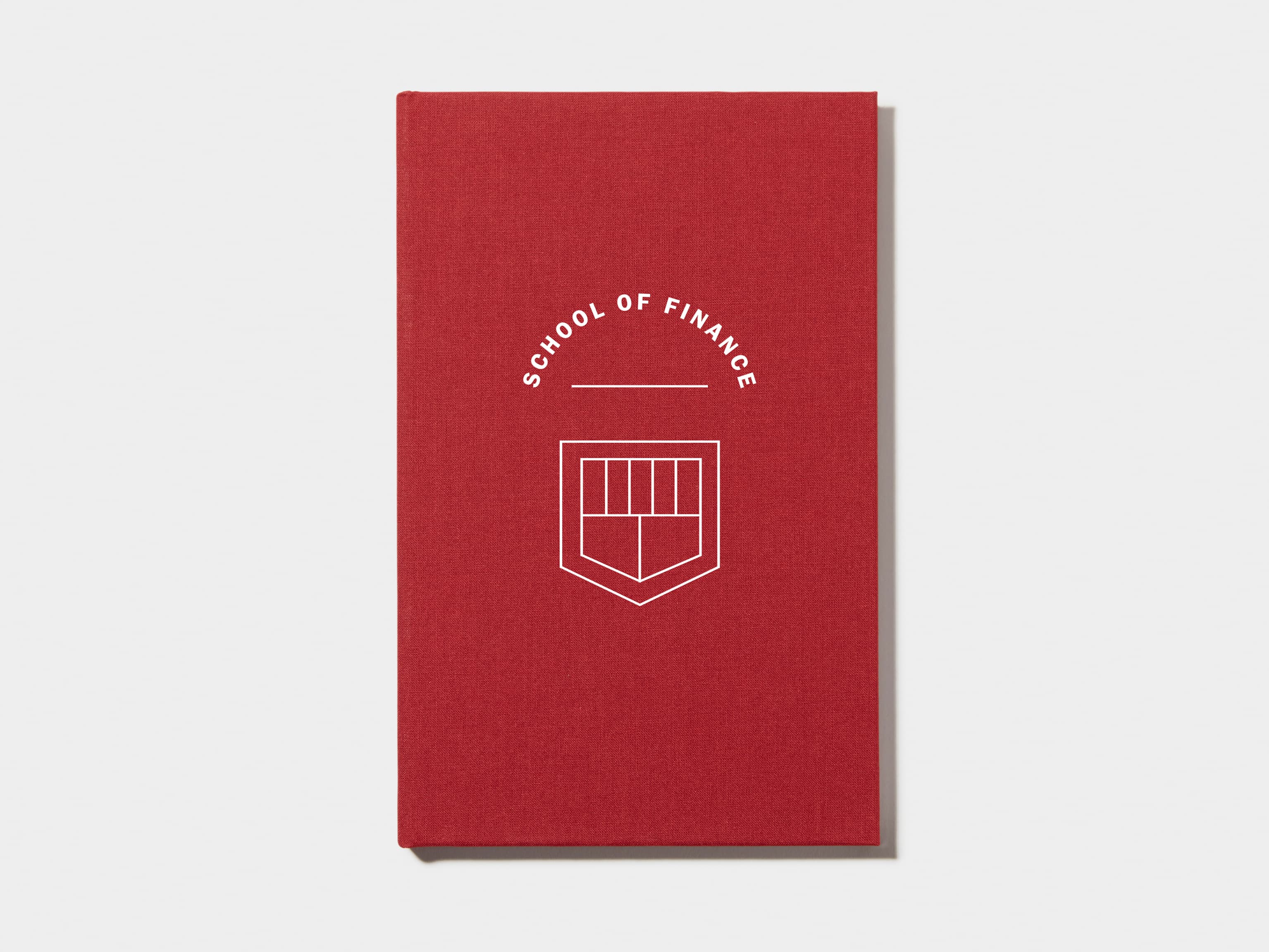 Wine Red Hardcover Notebook with White Foil 