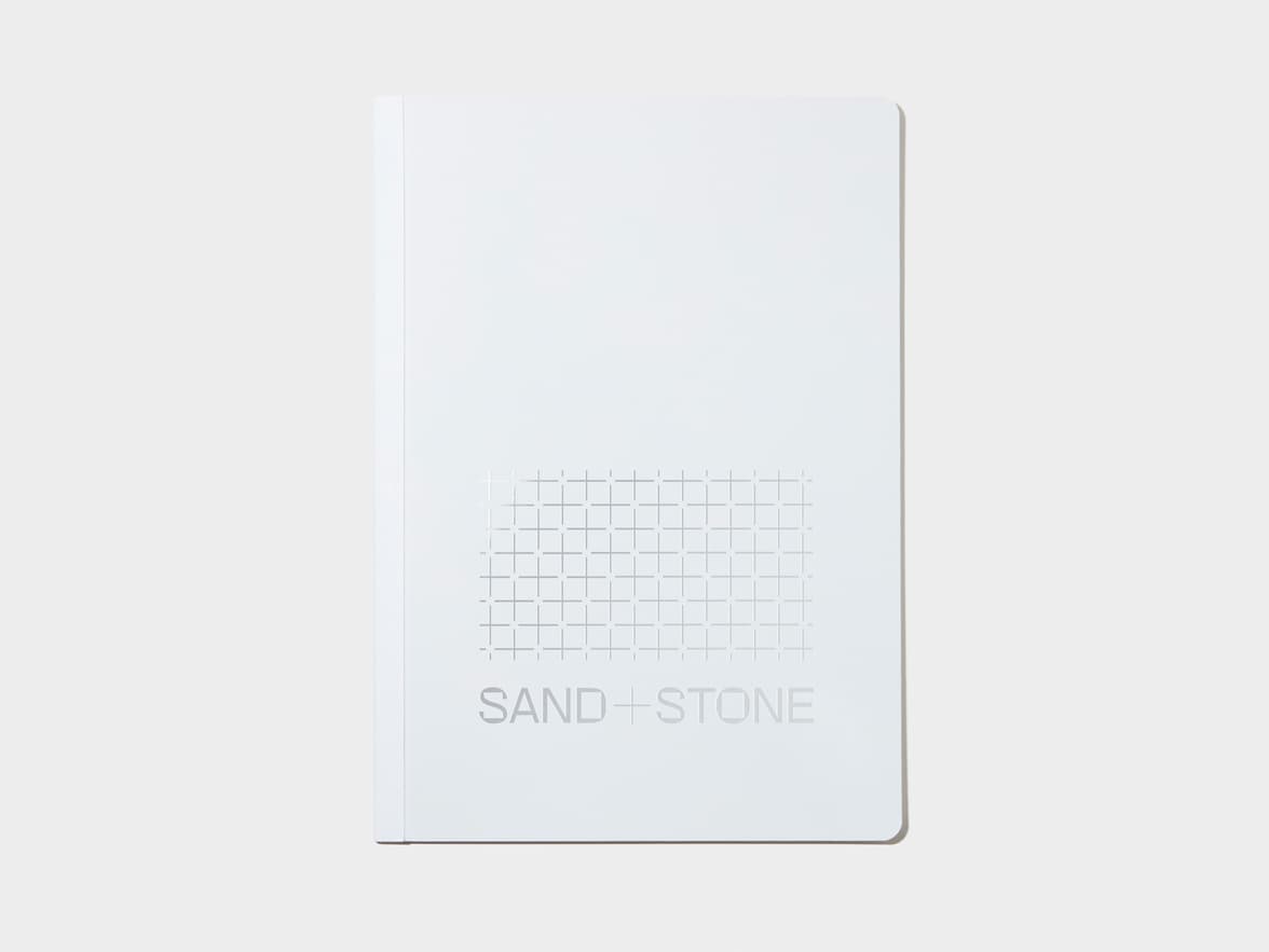 Grey Tape Bound Notebook with silver foil in A4 