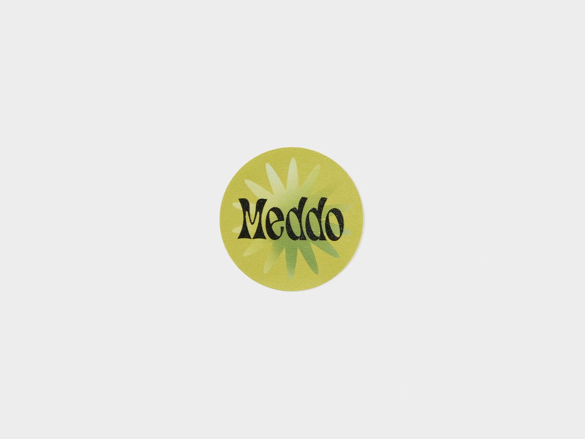 A customized round matte paper sticker in size 1.5.