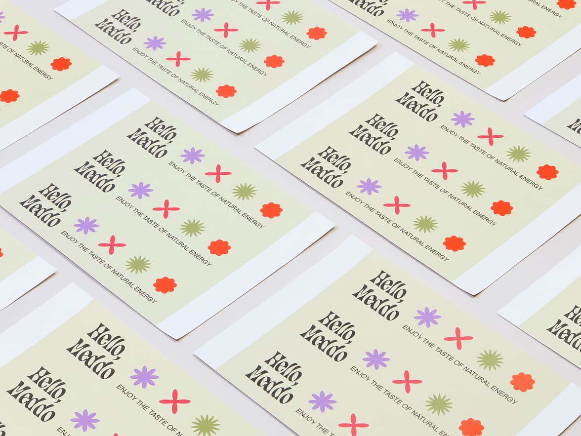 A collection of customized matte paper stickers in size 1.5x55