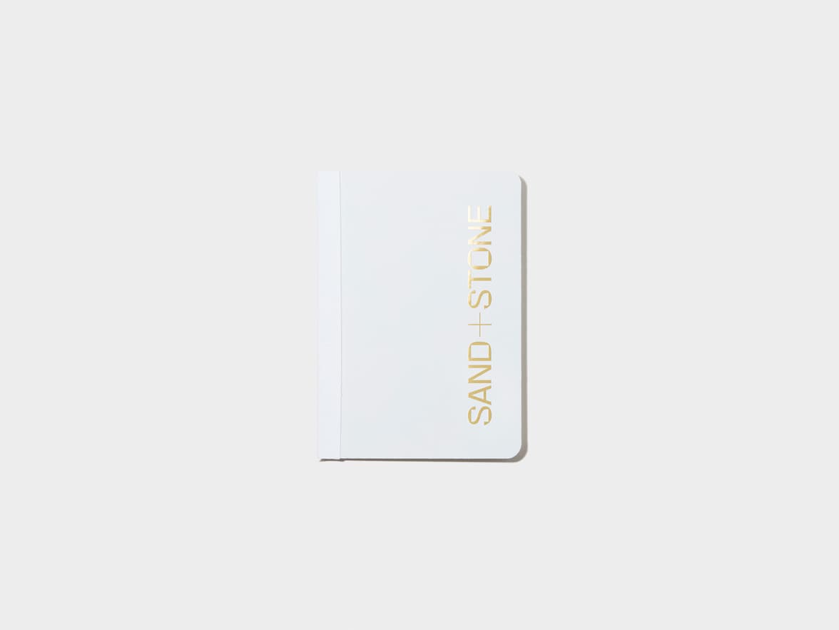 Grey Tape Bound Notebook with gold foil in A6 