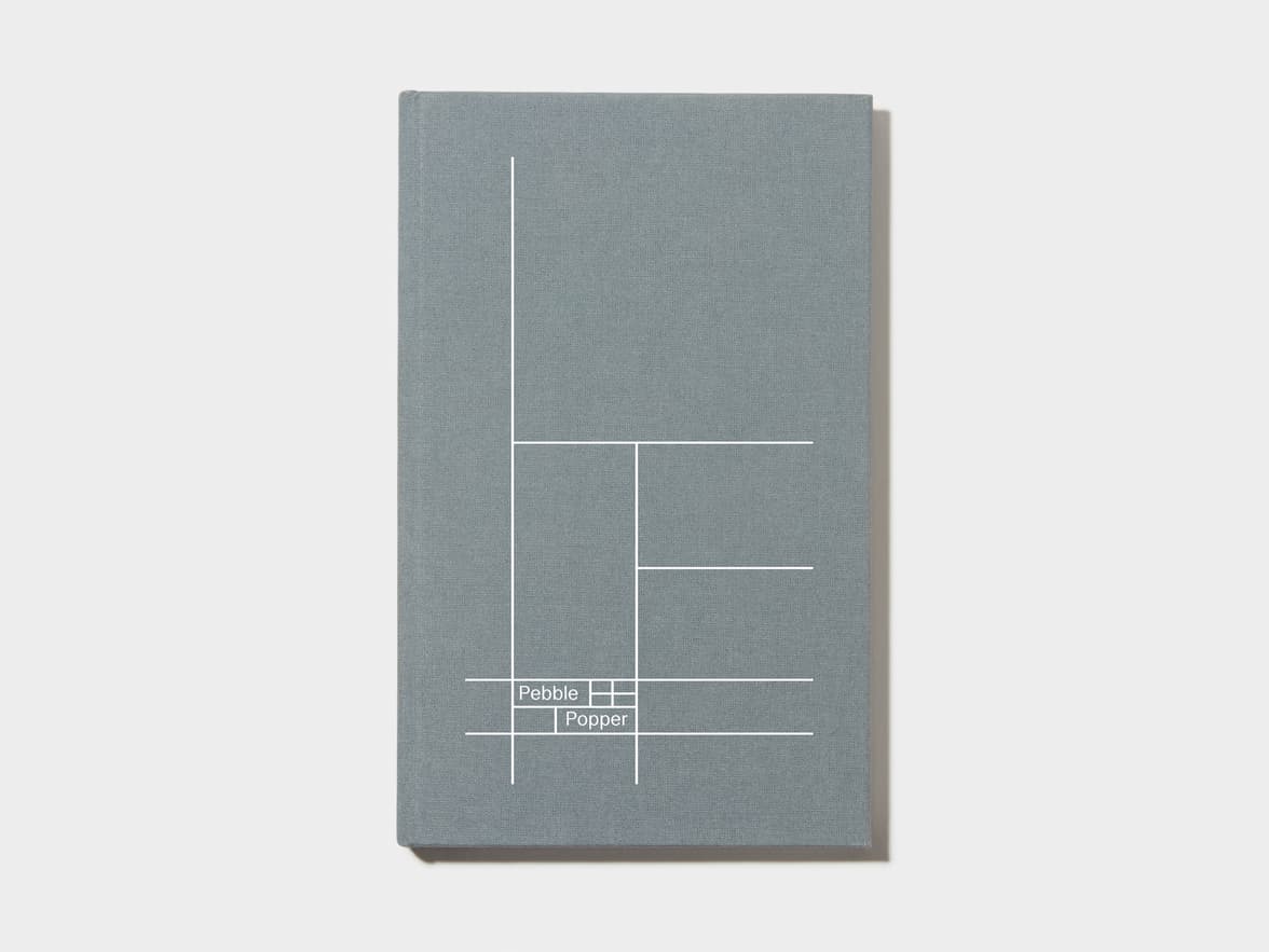 Charcoal Grey Hardcover Notebook with White Foil 