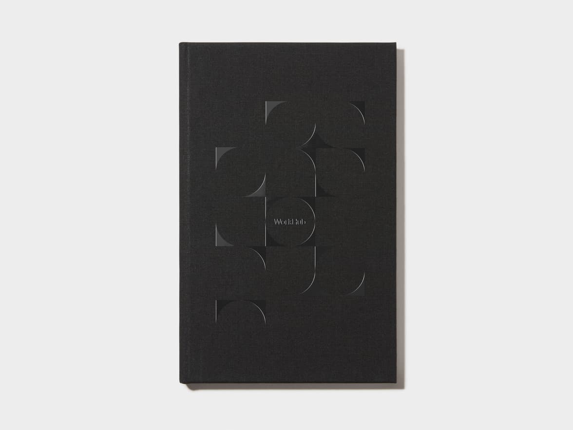 Jet Black Hardcover Notebook with Black Foil 