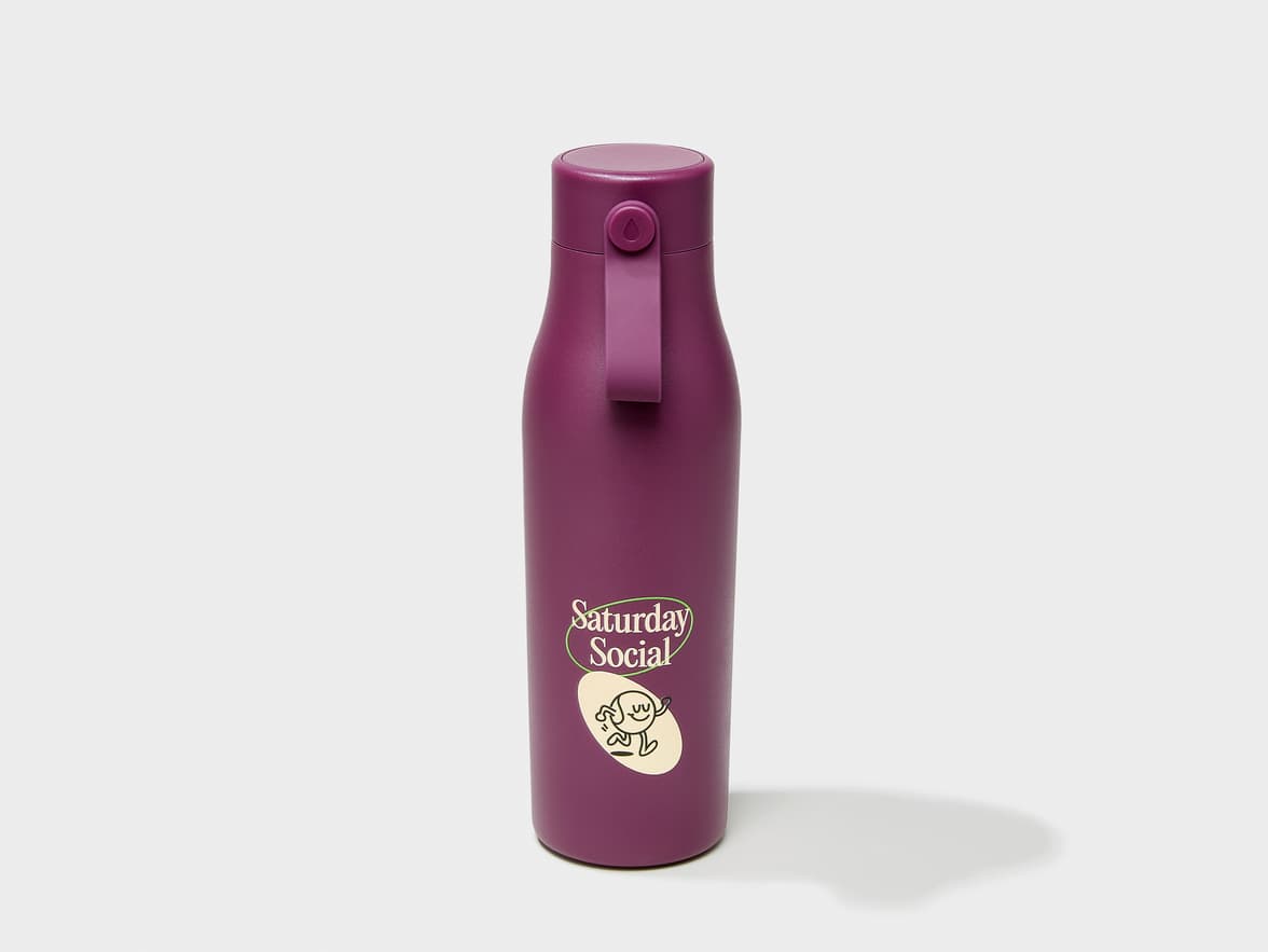 A mulberry MOO water bottle with printing customization.