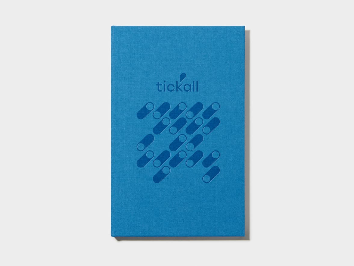 Sky Blue Hardcover Notebook with Blind Deboss 