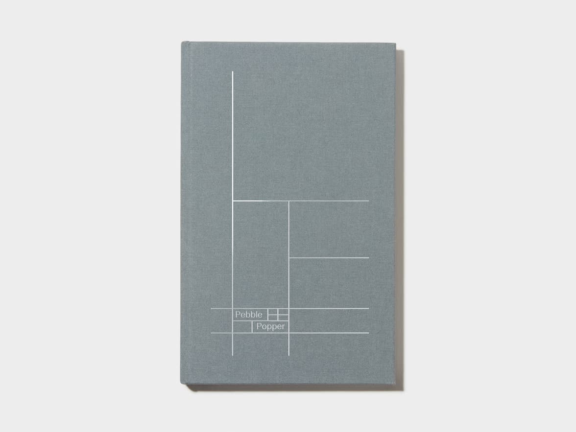 Charcoal Grey Hardcover Notebook with Silver Foil 