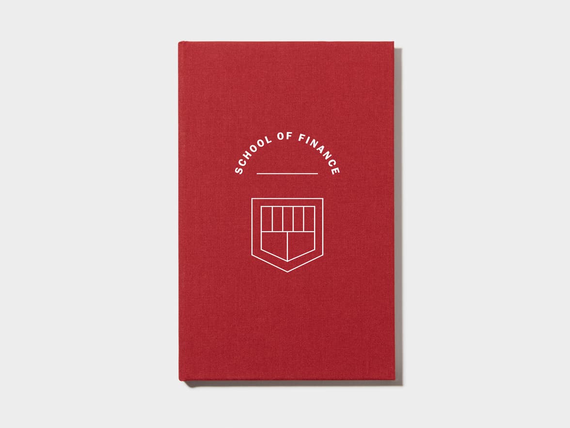 Wine Red Hardcover Notebook with White Foil 